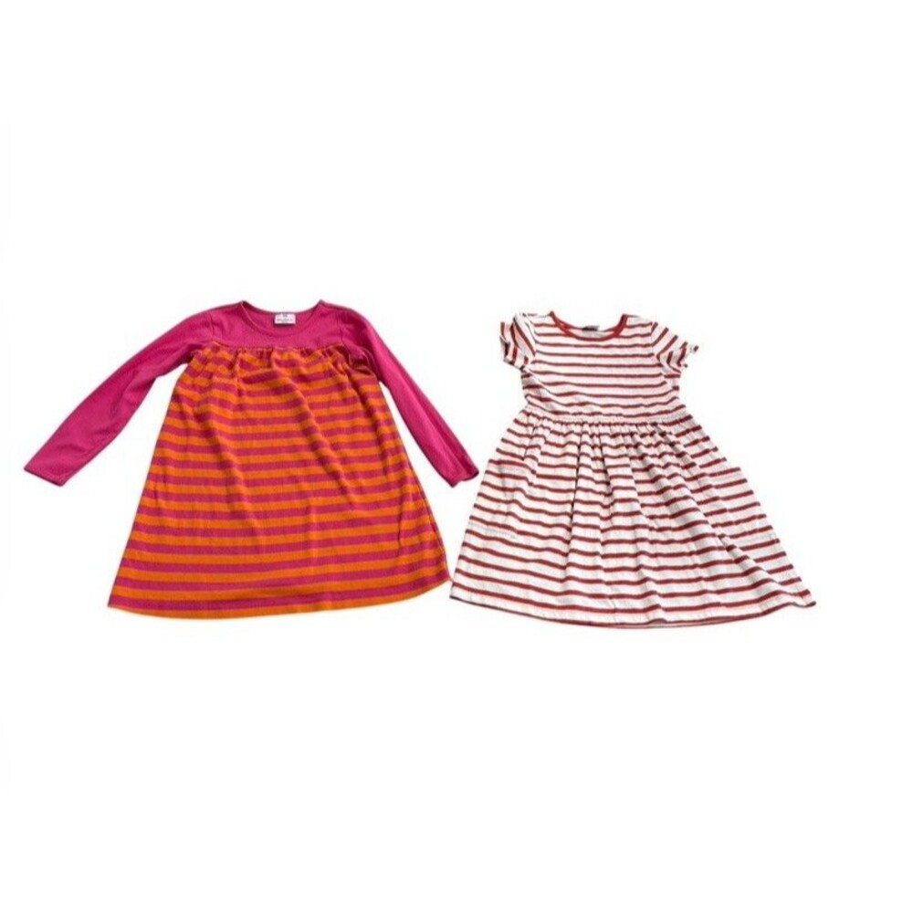HANNA ANDERSSON Girls Dress Lot  130 Stripe  Cotton Back To School 8